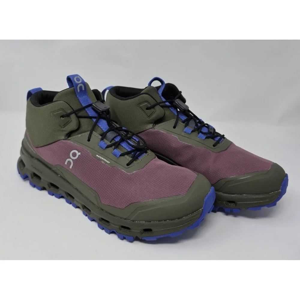 On Cloudhero Mid Waterproof  Size Youth 5 Shoe Cherry/Olive NWB